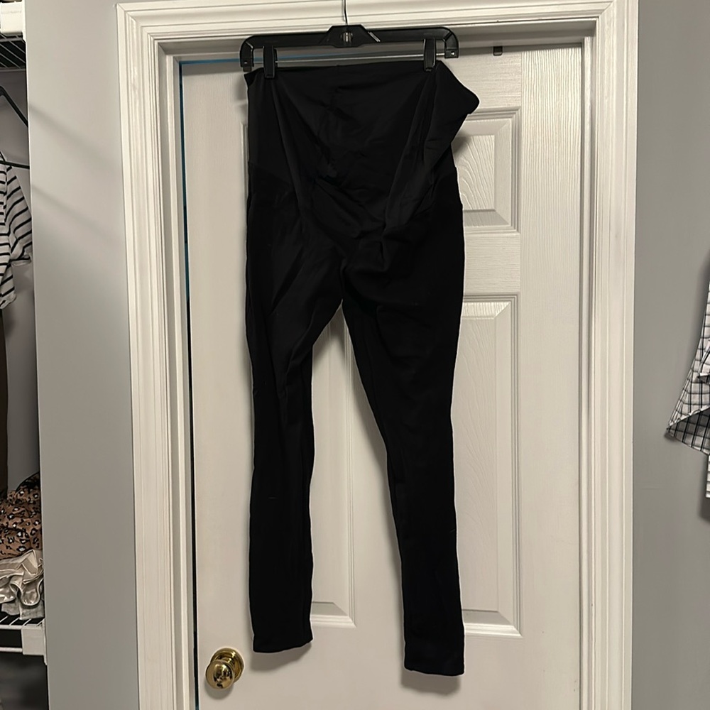 Maternity black jeggings. Size medium